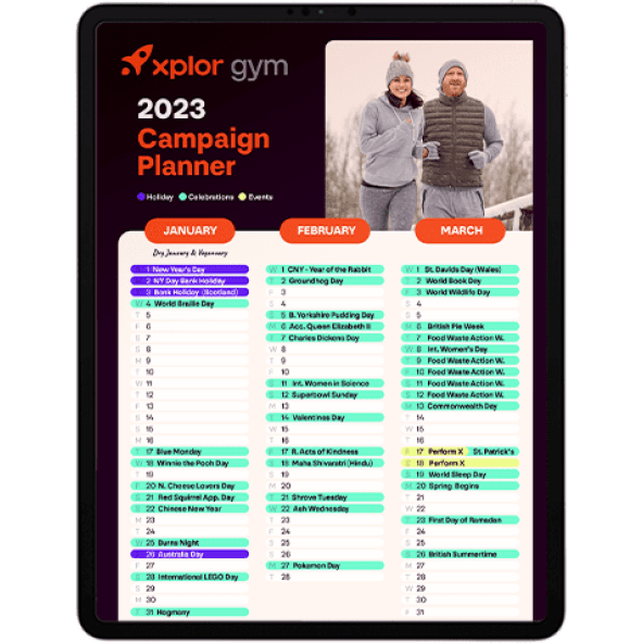 2023 campaign planner ebook on an ipad